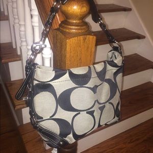 Coach Signature Carly Duffle Hobo Shoulder Bag