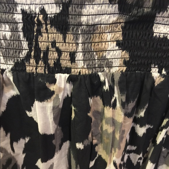 Gathered Printed Cotton Skirt - Picture 2 of 3