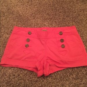 Express bright pink shorts