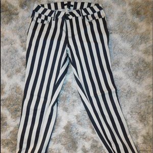 Black and White Striped Pants