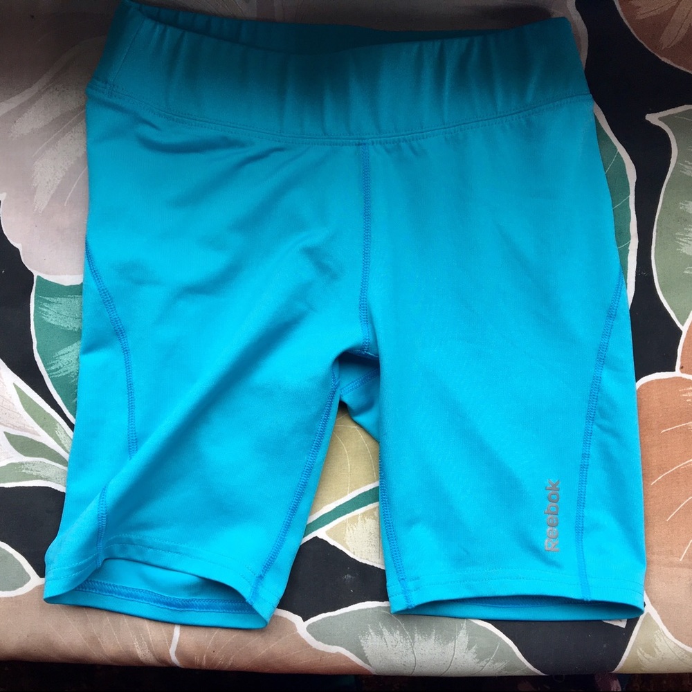 Blue reebok biking shorts