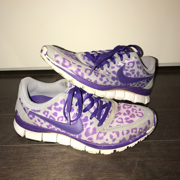 Purple cheetah Nike sneakers - Picture 2 of 5