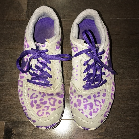 Purple cheetah Nike sneakers - Picture 3 of 5