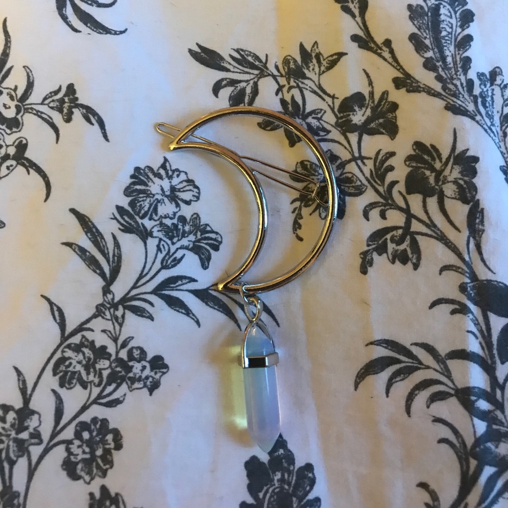 Healing stone 🌙 Moon hair Barrett clip - Picture 5 of 8