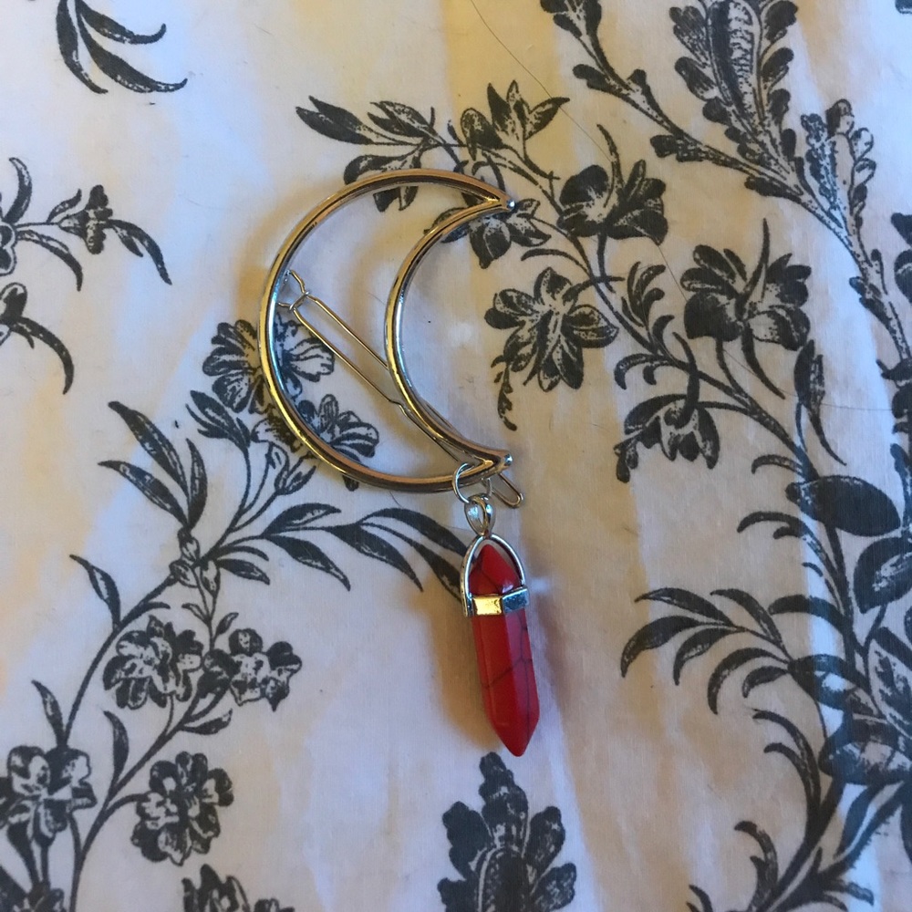 Healing stone 🌙 Moon hair Barrett clip - Picture 7 of 8