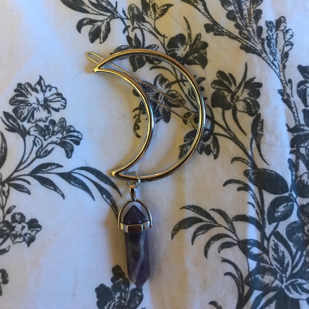 Healing stone 🌙 Moon hair Barrett clip - Picture 8 of 8