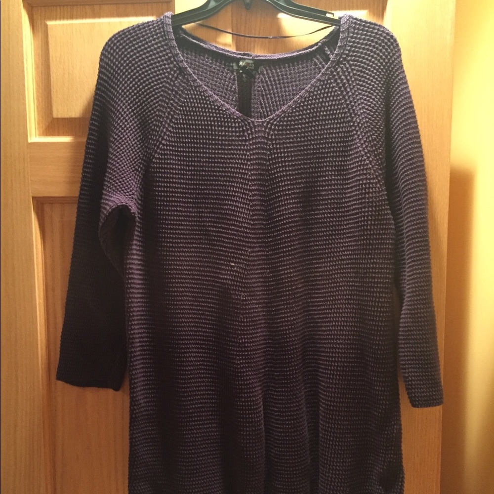 💜Plus Size Knit Sweater in Plum Color 3X