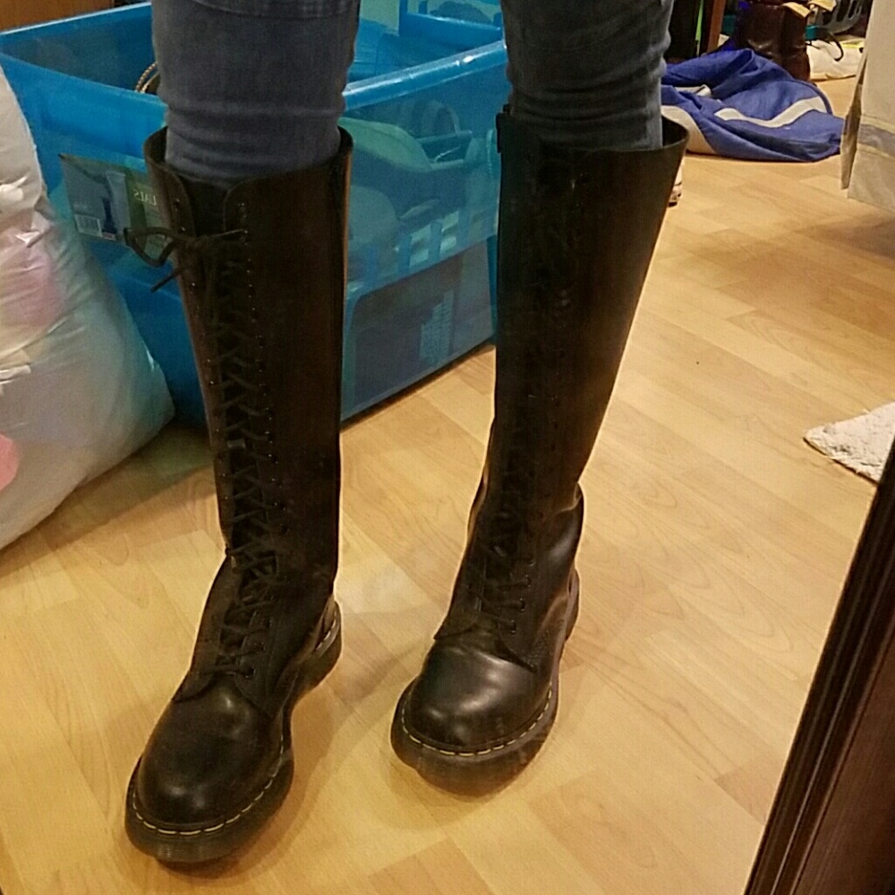 High Calf Black Dr. Marten Boots