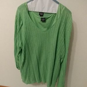 Ribbed v-neck sweater and tank plus size