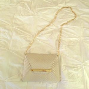 Cream Quilted Purse/Clutch
