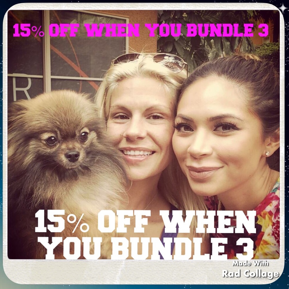 Hey Poshers!! 15% off when you BUY 3!!