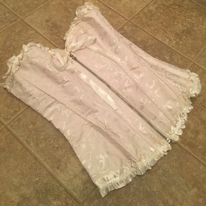 White with detail corset