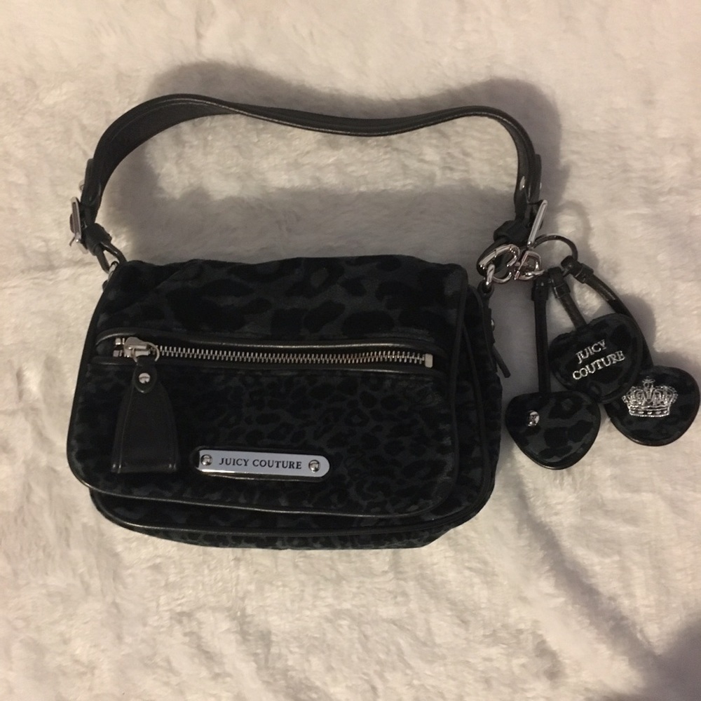 Juicy Couture leopard Velour Shoulder Bag