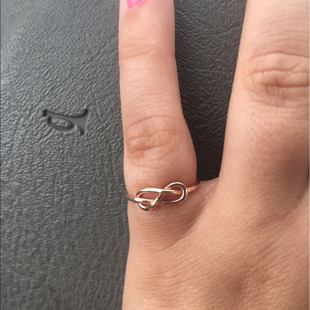Rose gold infinity ring
