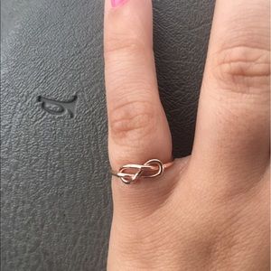 Rose gold infinity ring