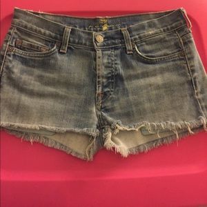 7 SEVEN FOR ALL MANKIND CUTOFF JEAN SHORTS SZ.27