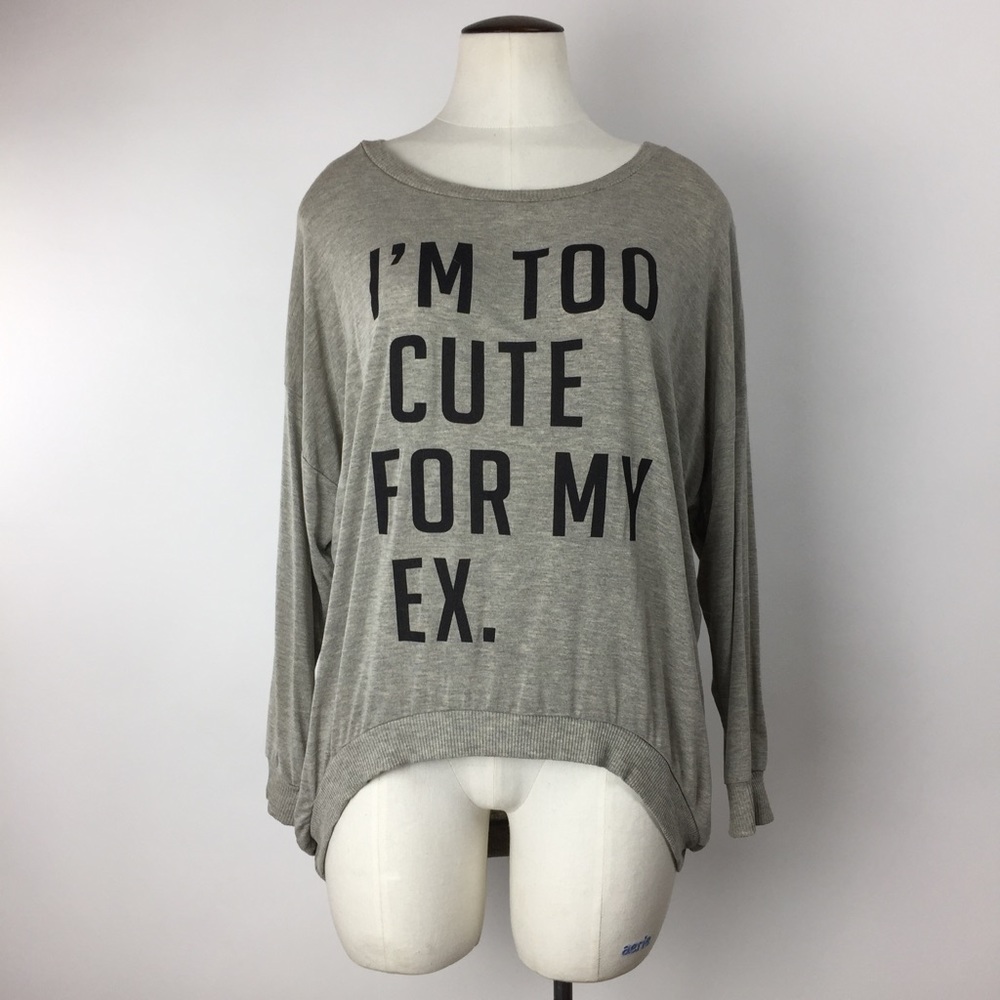 Slouchy long sleeved graphic tee