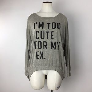 Slouchy long sleeved graphic tee