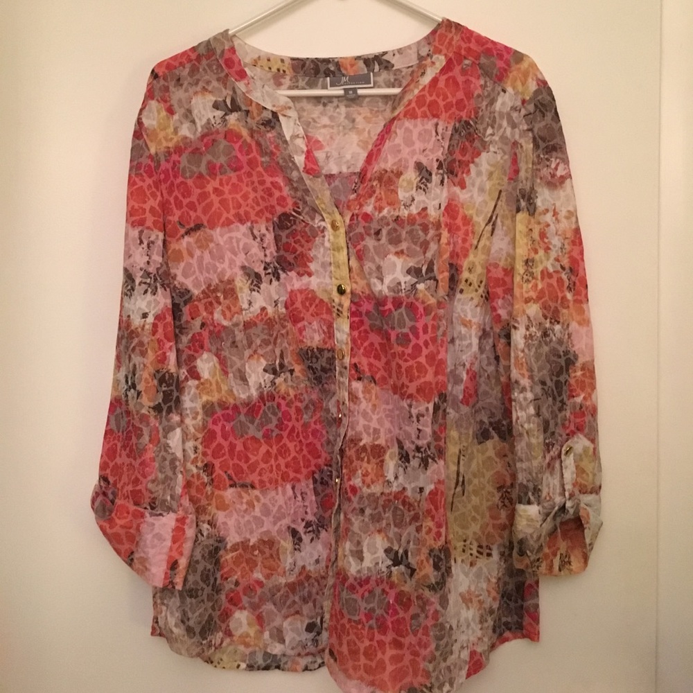Women's Bright Patterned Button Up