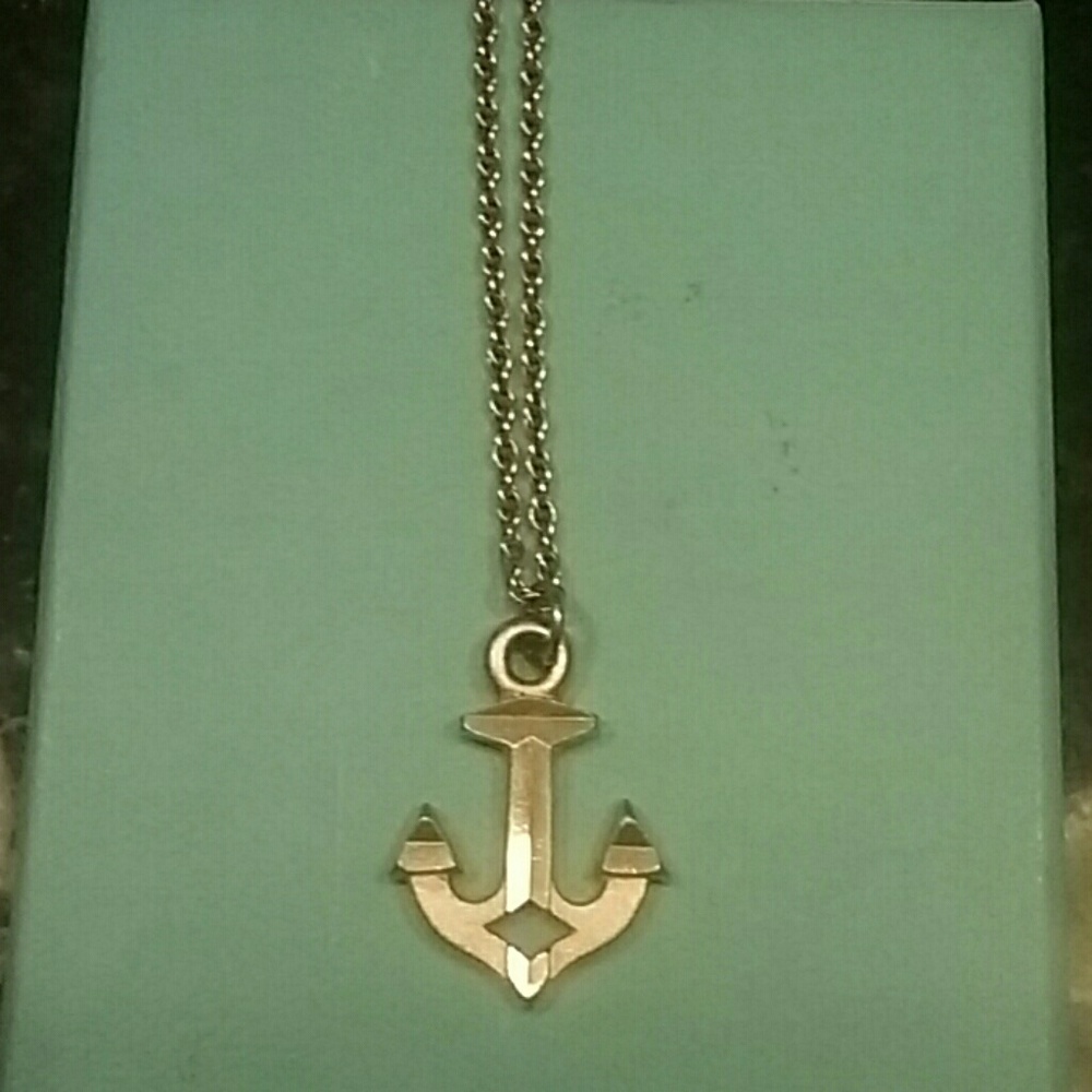 WW2 Navy Anchor Pendant with 18" Gold Filled Chain
