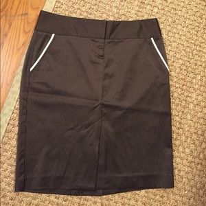 **SALE* Brown Pinstripe Skirt