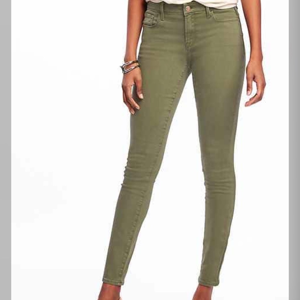 Gap True Skinny olive green 25 regular