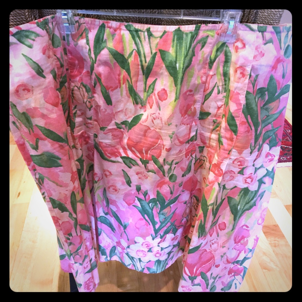 Timmy Hilfiger Pink Floral Cotton Skirt