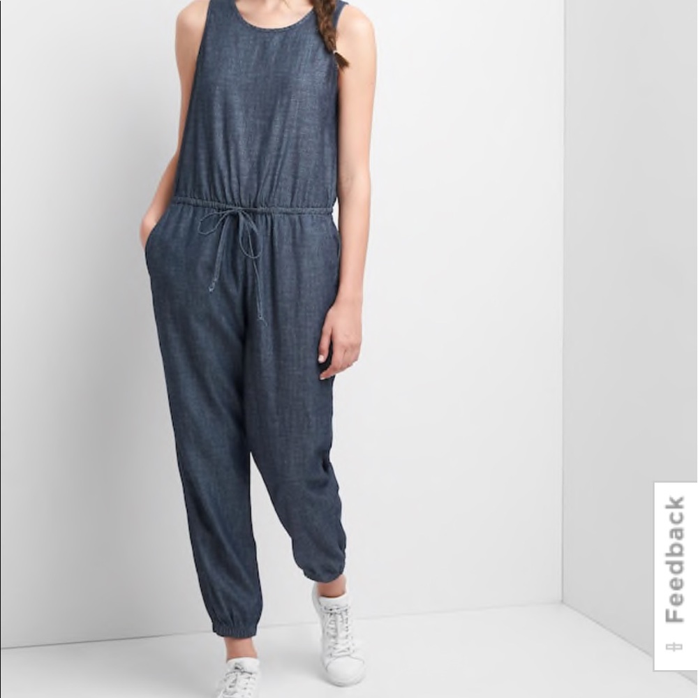 Gap Tencel Denim Jogger Jumpsuit