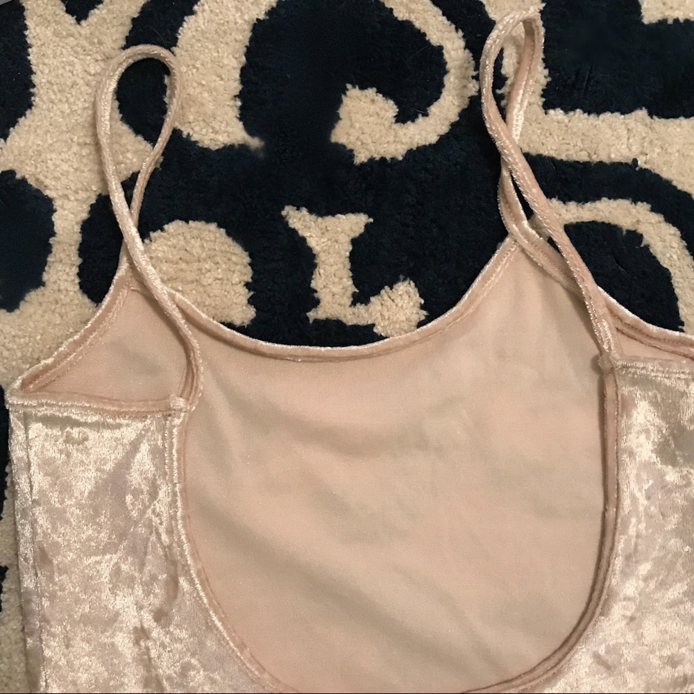 π velvet crush cream beige bodysuit size small - Picture 5 of 8