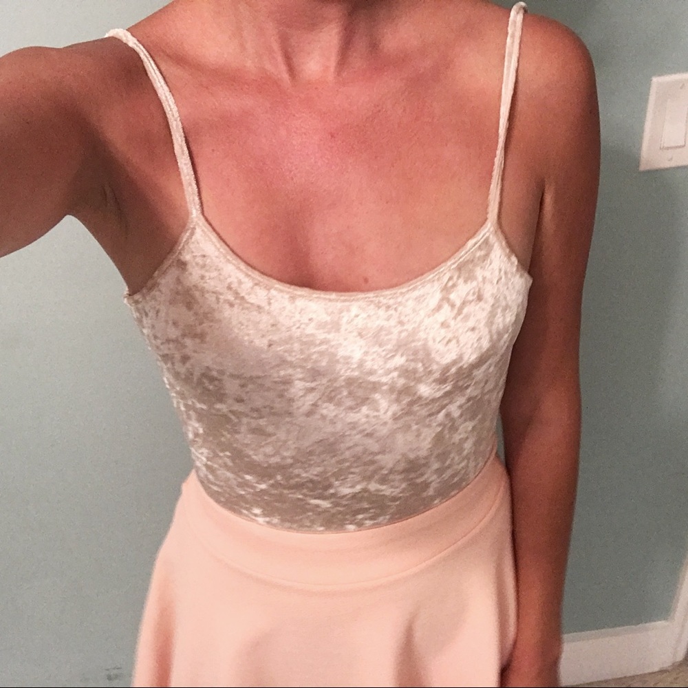 π velvet crush cream beige bodysuit size small - Picture 7 of 8