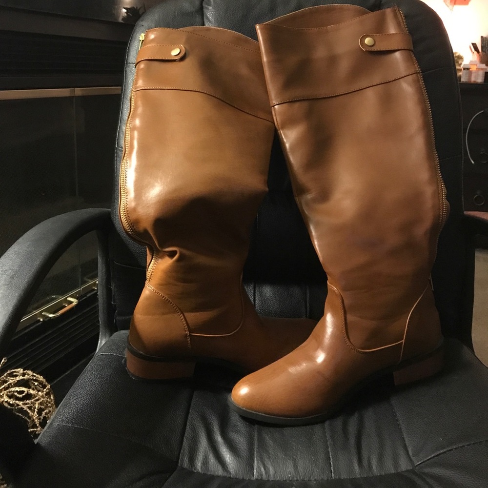 Tall Tan Leather Boots