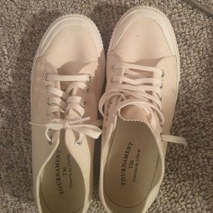 J Crew tennis shoes. Tournament Tretorns