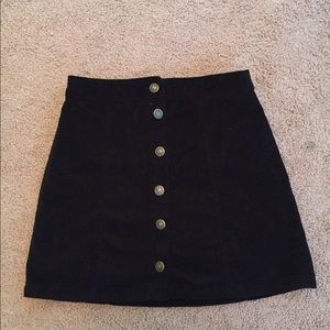 Black button up skirt