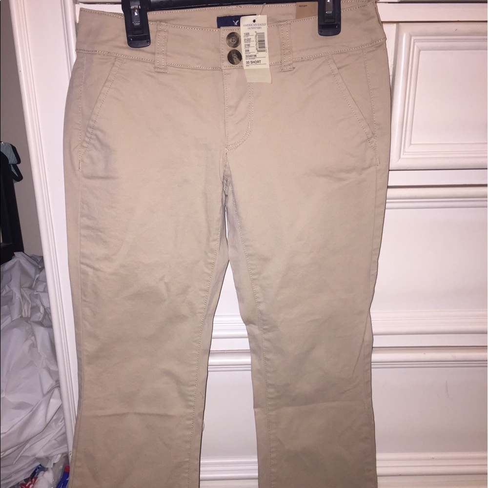 American eagle artist boot cut khaki pants