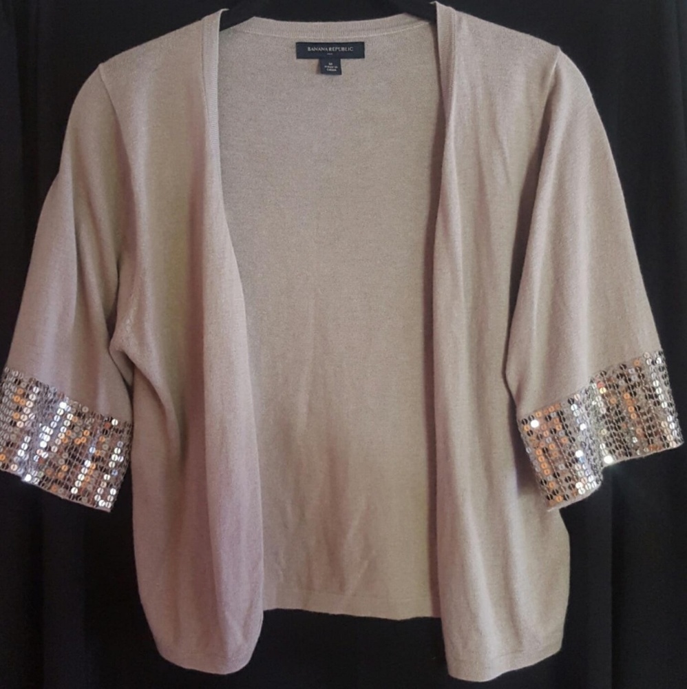 Banana Republic Beige Mini Cardigan