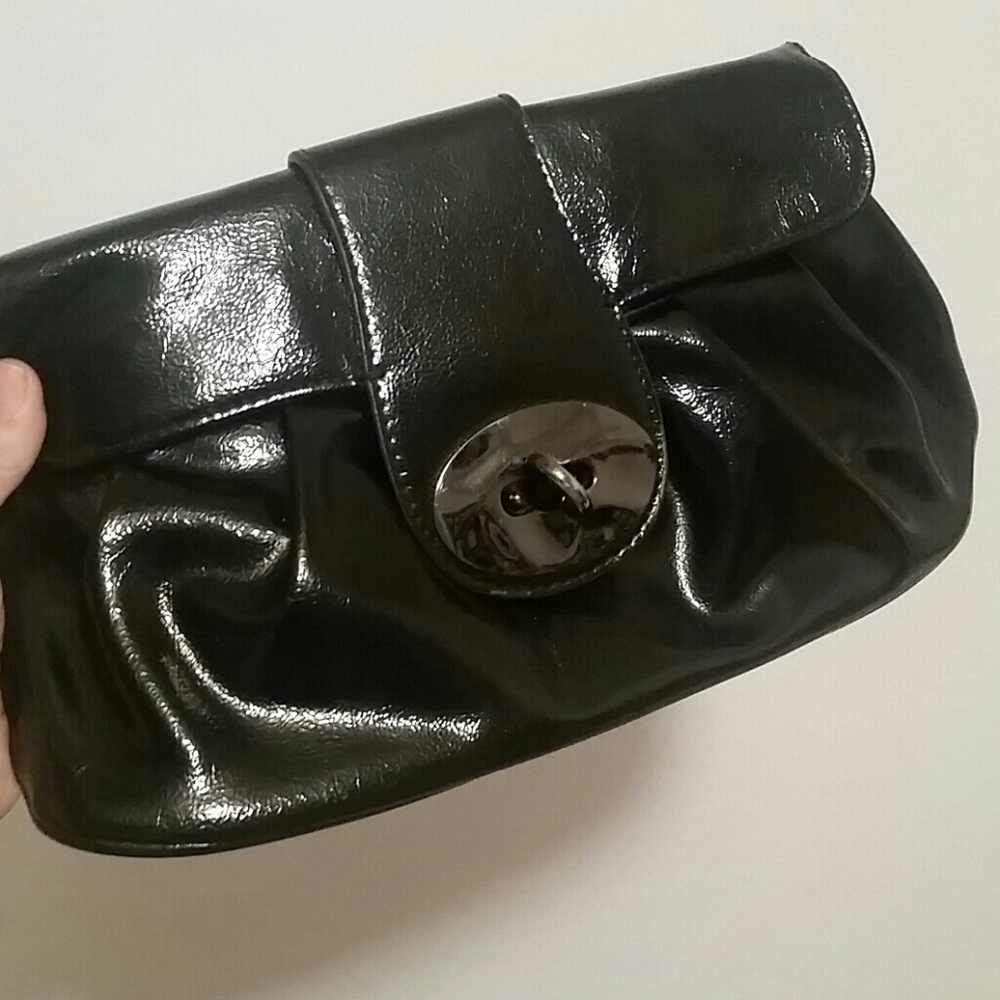 Patent leather clutch