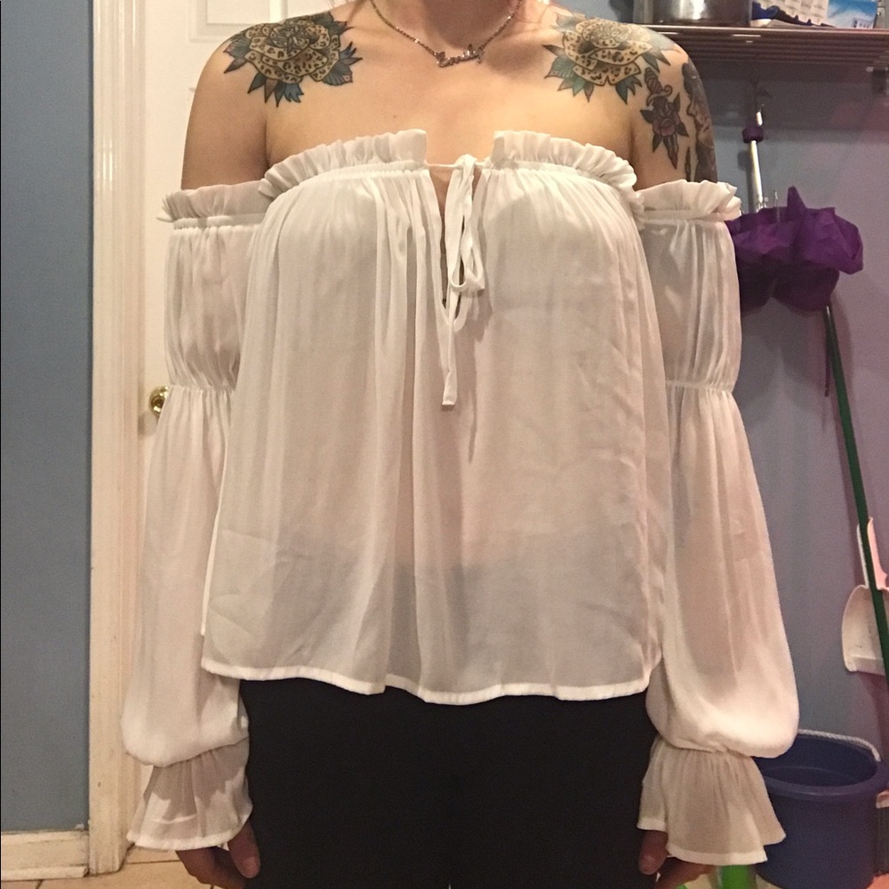 White off the shoulder blouse