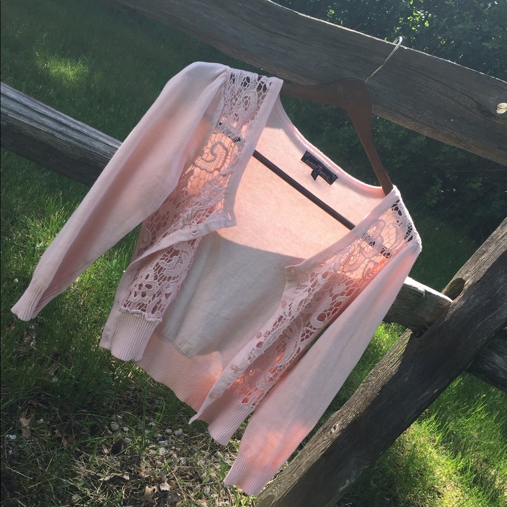 Pink lace sweater