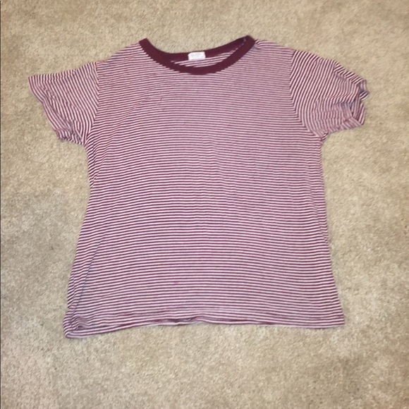 Brandy Melville Tops - Brandy Melville striped maroon shirt