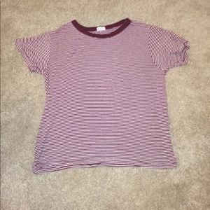 Brandy Melville striped maroon shirt