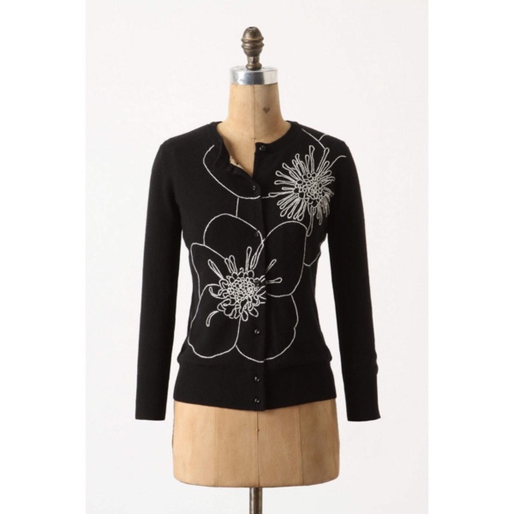 Anthropologie Outlined Celandine Cardi by Tabitha