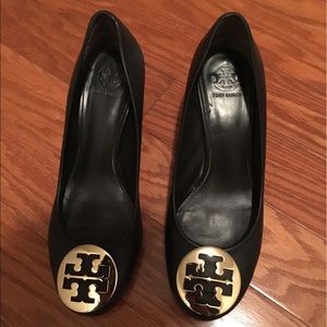 Black Tory Burch Sally Wedges