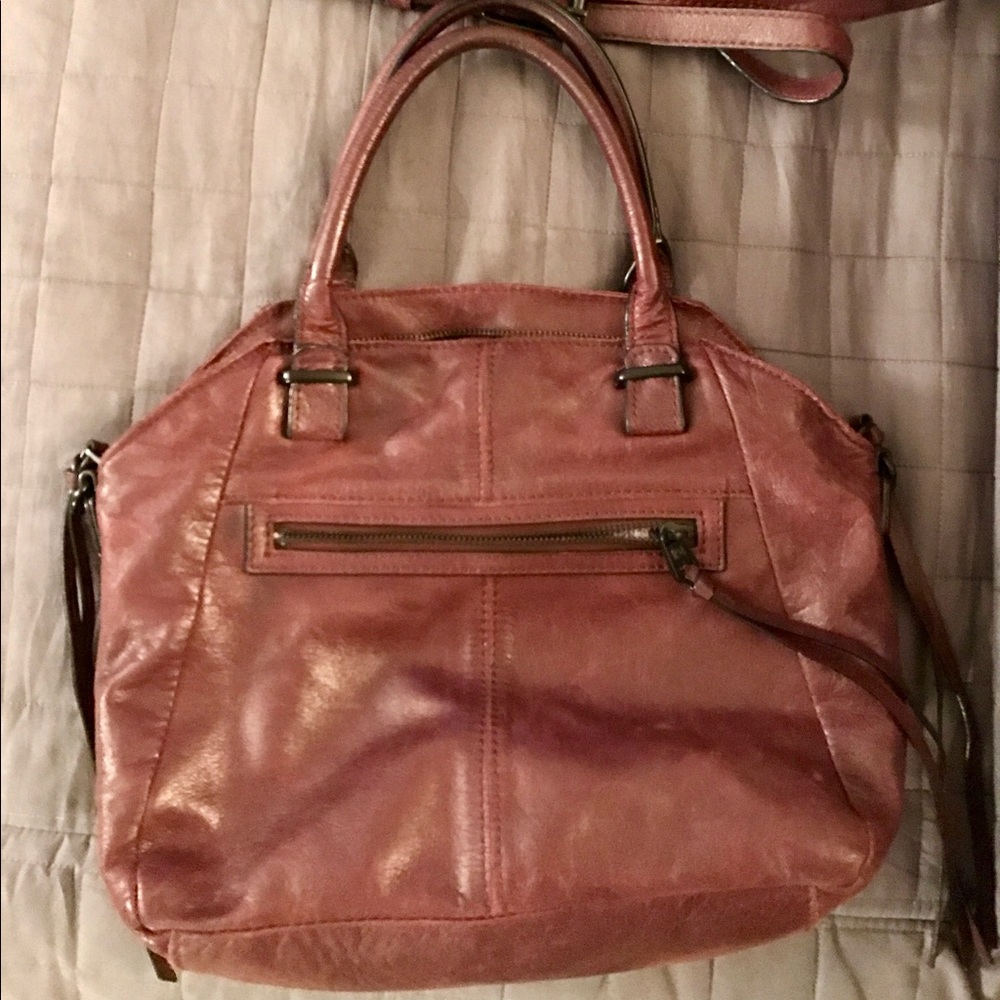 Elliott Lucca Deep Plum Leather Satchel