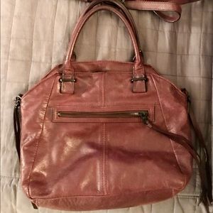 Elliott Lucca Deep Plum Leather Satchel