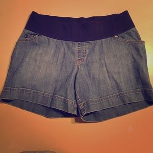 Maternity jean shorts