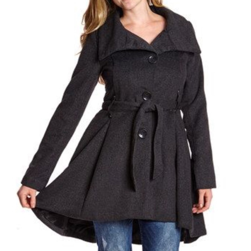 Yoki Asymmetrical Flare Coat