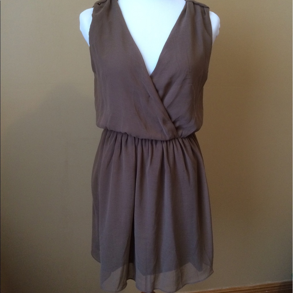 Forever 21 brown low cut dress