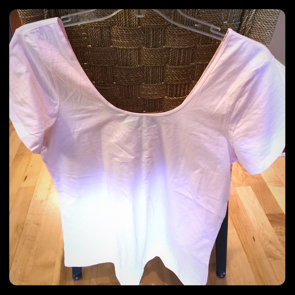 Old Navy Light Pink Double Scoop Ballet T Shirt