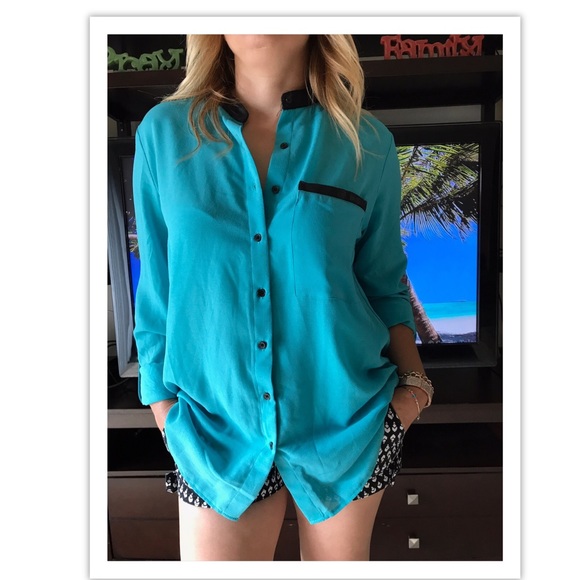 Alberto Makali Aqua Blue Top - Picture 2 of 3