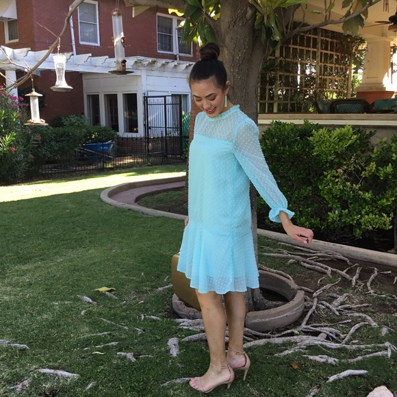 Aqua Blue Quarter Sleeve Dress-5⭐️-Final Price - Picture 2 of 5